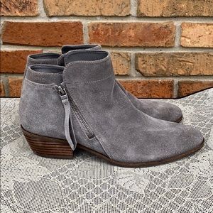 Sam Edelman Dark Grey Suede Packer Booties